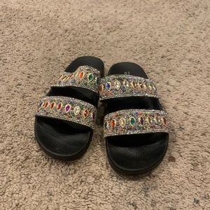 Women slides sandals shoes size 7 new